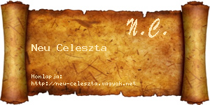 Neu Celeszta névjegykártya